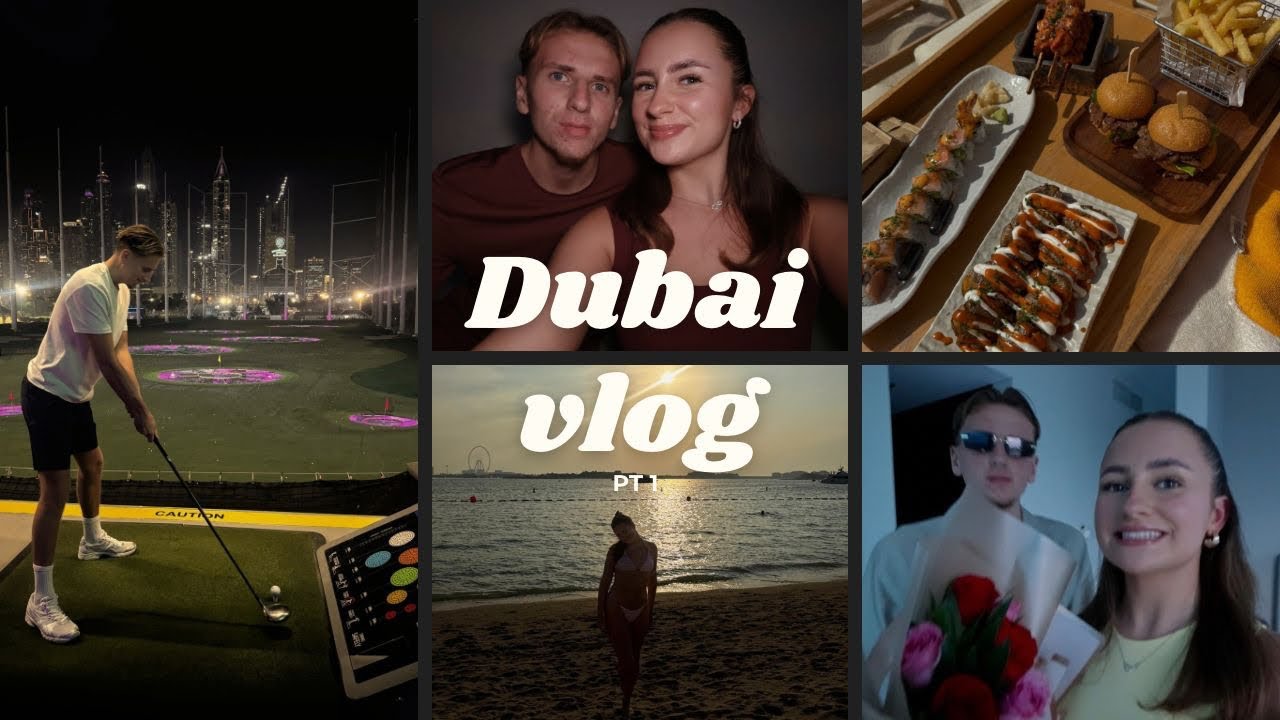 dubai vlog p1✨✈️ global village,restaurants, beach clubs & more💕☀️