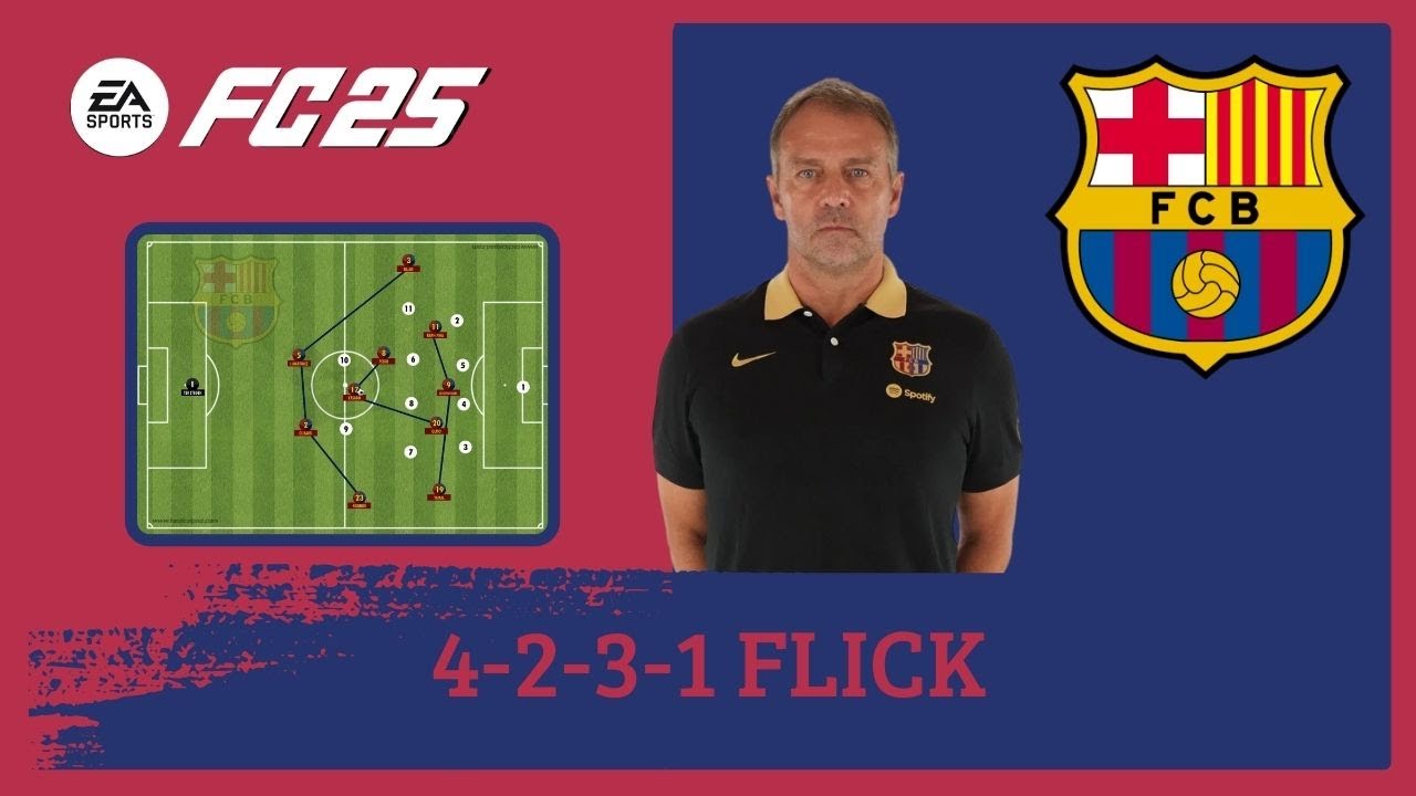 Flick 4-2-3-1 Barça EA FC 25 |Tácticas|