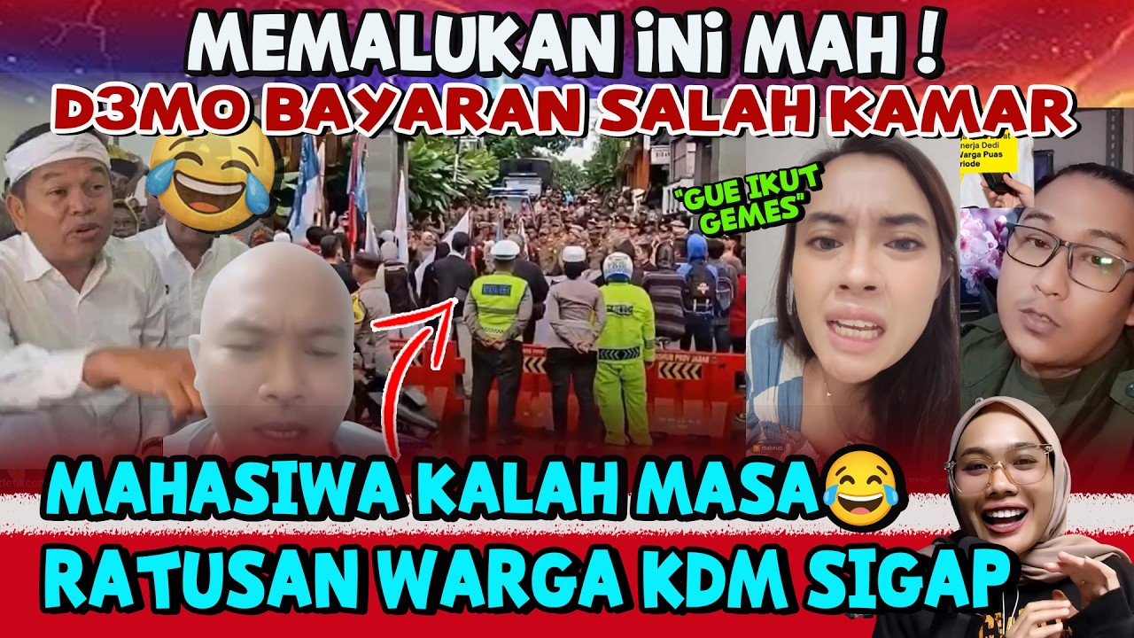 DEMO SALAH KAMAR‼️AKSI MAHASISWA & LSM DIRUMAH KDM DIUSIR WARGA LEMBUR PAKUAN WKWK