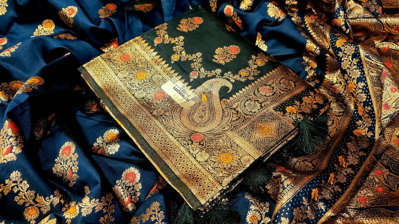 অরজিনাল ইন্ডিয়ান ডিজাইনার কাঞ্জিবরন কাতান শাড়ি ২০২৬, katan saree at offer price, jewel saree ghar