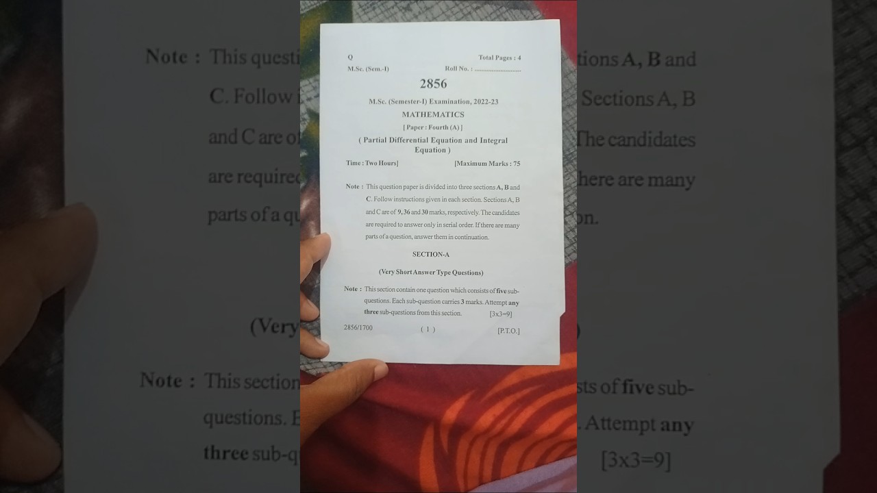 MSC math's partial differential equations and internal equation 
