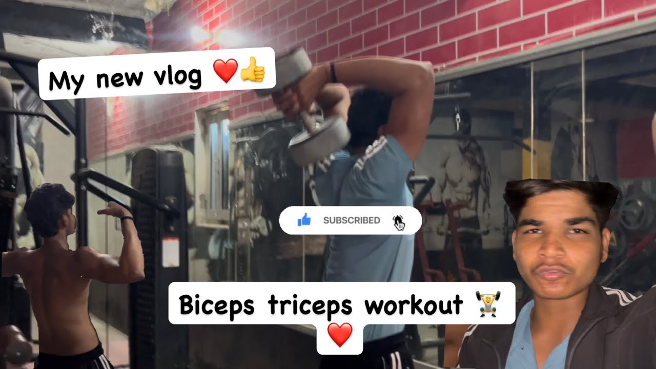 ￼ Biceps triceps workout 🏋️ ￼