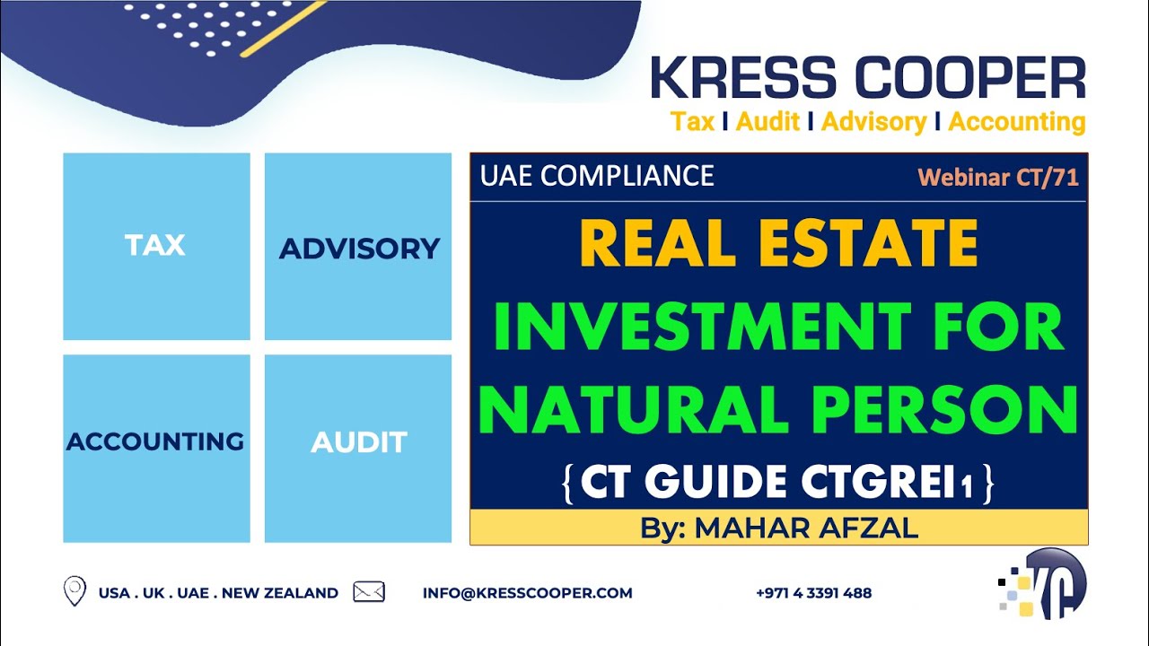 UAE CT: Real Estate Investment for Natural Persons | Investment by Natural Person in Real Estate