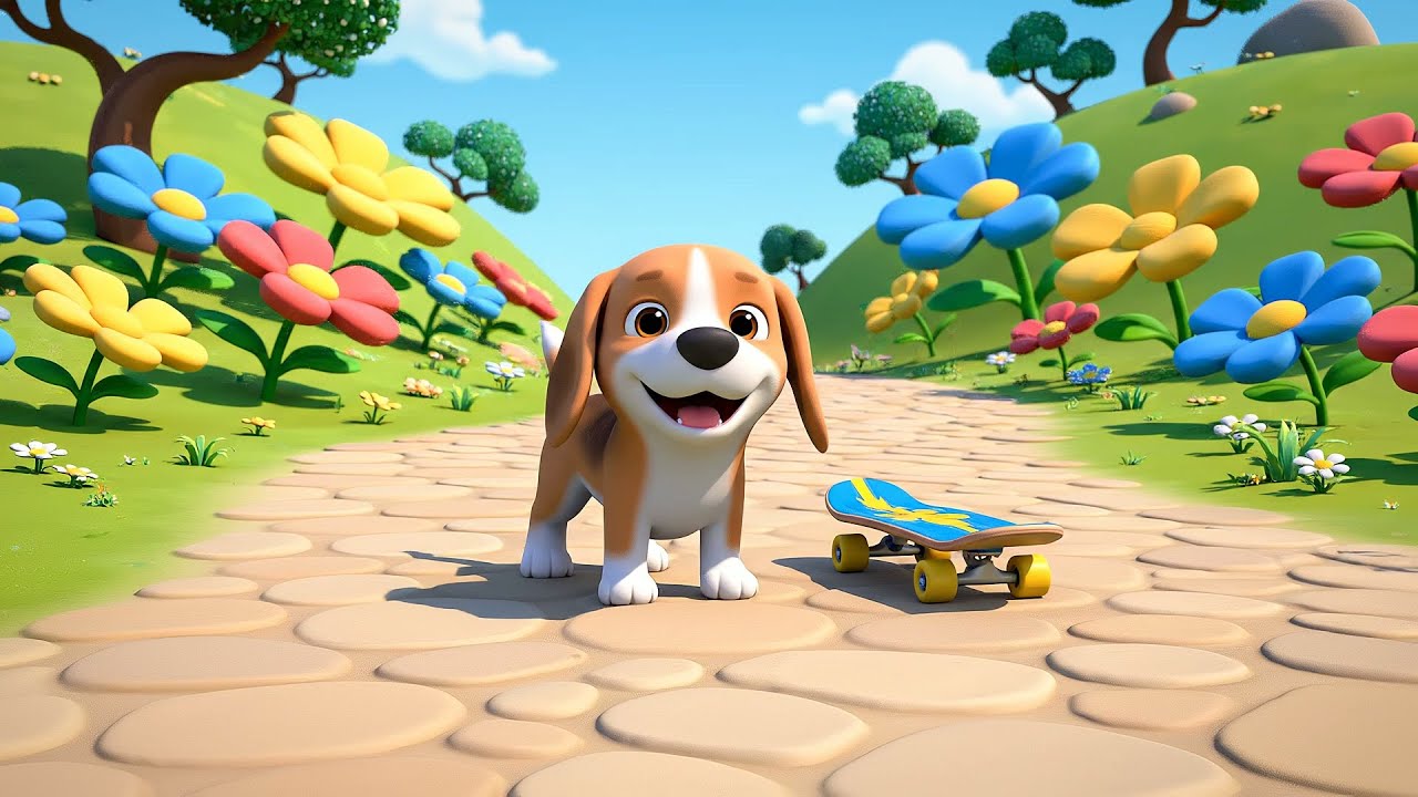 Subway Surfers Mini Dog Chased a Rolling Ball | Nursery Rhymes for Kids & Baby Songs