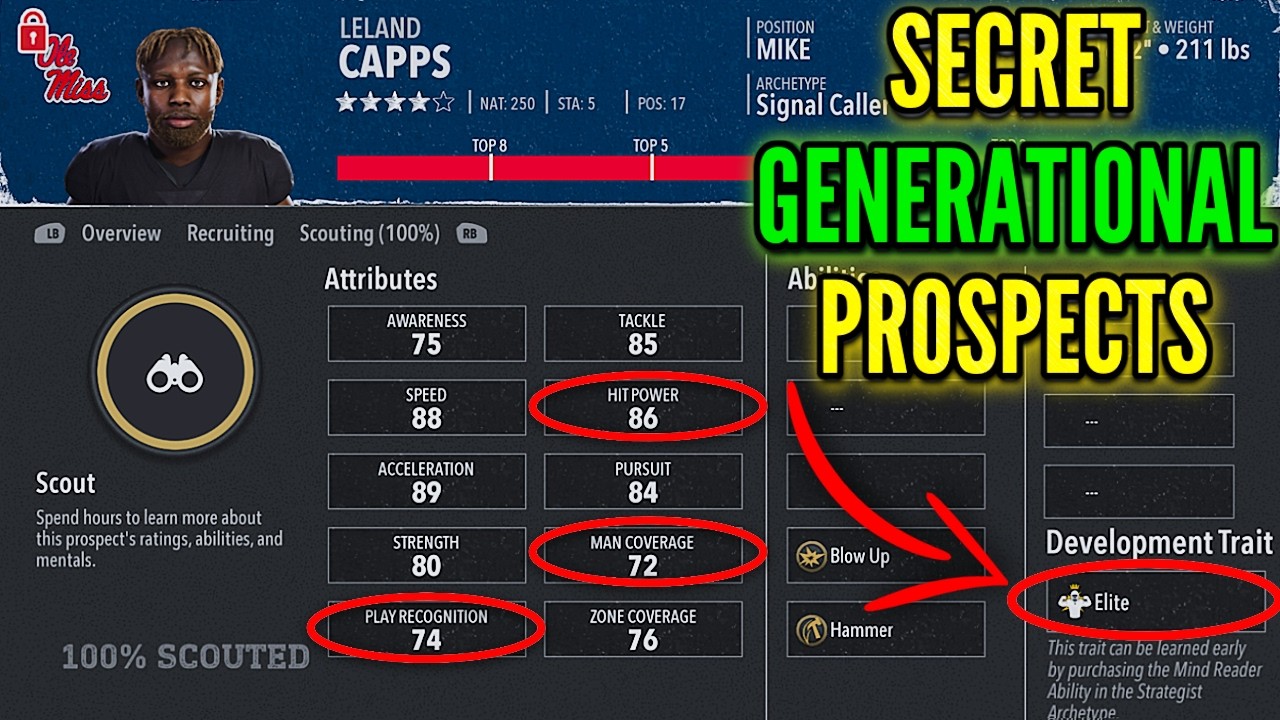 The DEFINITIVE Best RECRUITING SECRETS For MIKE LINEBACKERS Pt.1  +  Breakdown in CFB 26 !!!