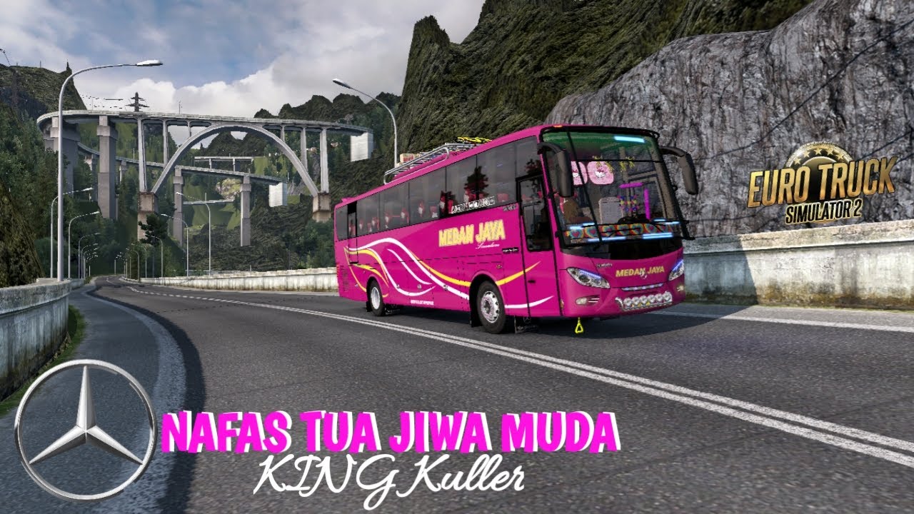 Menembus kelok9|| Bis medan jaya-Ets2 Indonesia
