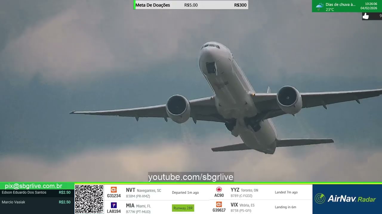 Live transmitida em 04/02/2026 dia