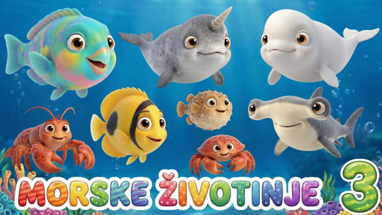 KO JE MORSKI JEDNOROG? 🌊 Morske Životinje za Decu (Deo 3)