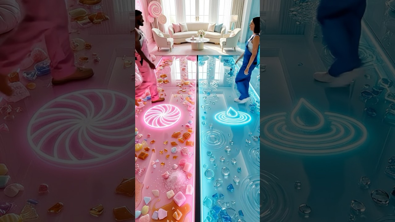 Satisfying Epoxy Resin Pour: Candy vs Water Room! 🍭💧