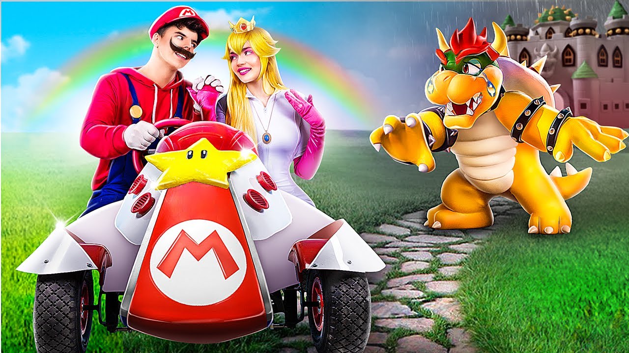 スーパーマリオカートを作ってみた！リアルのスーパーマリオブラザーズ！
