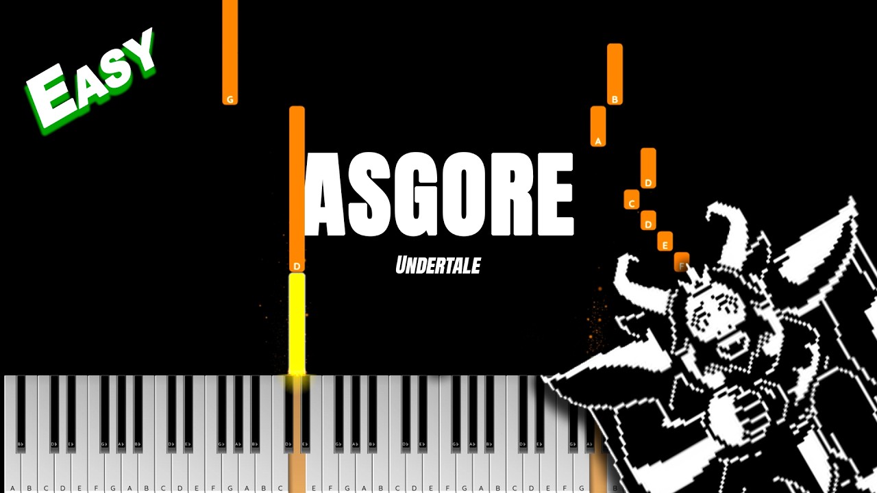 ASGORE - Undertale Piano Easy Tutorial