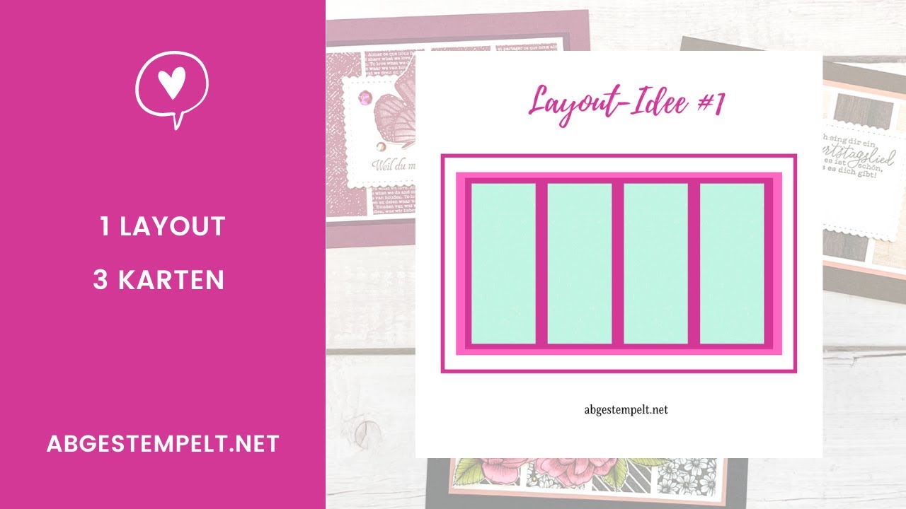 abgestempelt Karten Layout Idee #1 - Karten basteln mit Stampin' Up!