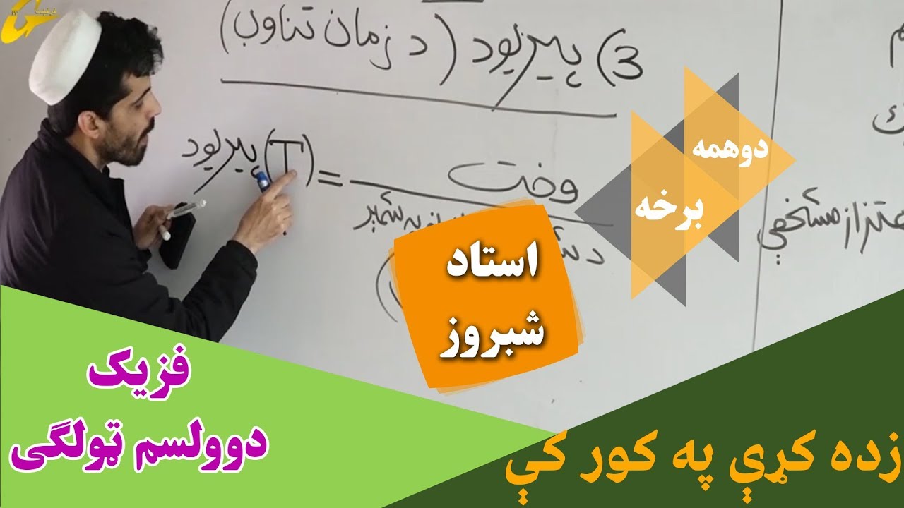 زده کړې په کور کې | فزیک| دوهمه برخه ||دوولسم ټولګی || استاد شبروز پکتین