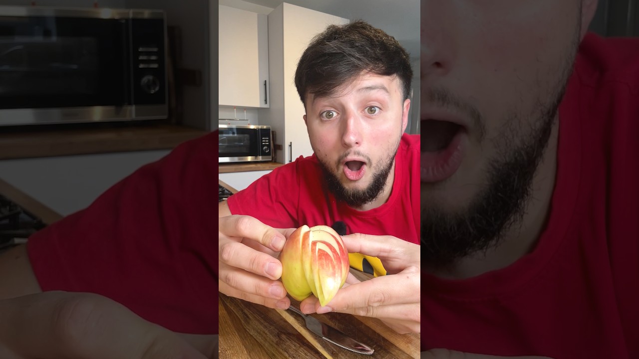 Превращение яблока в лебедя 😮