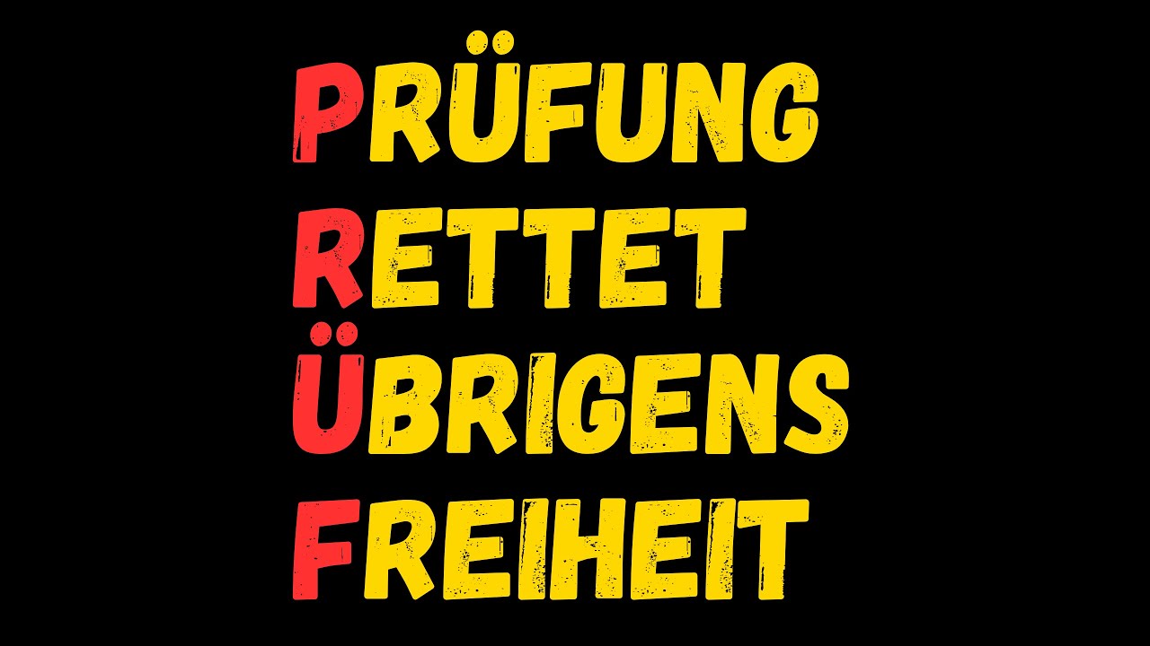 Pr&uuml;fung rettet &uuml;brigens Freiheit! I Pr&uuml;fsong #PRUEF #PR&Uuml;F #PR&Uuml;FSong