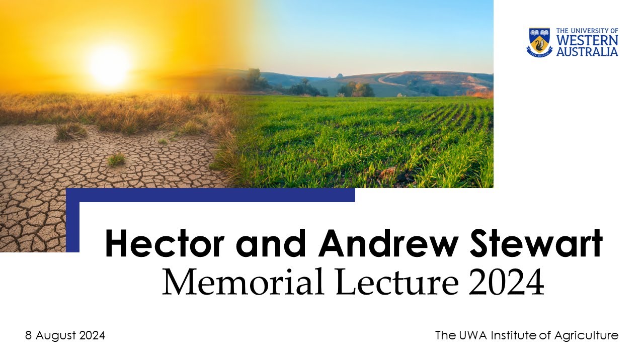 The UWA IOA 2024 Hector and Andrew Stewart Memorial Lecture