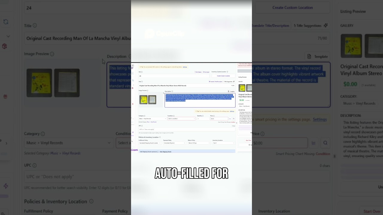 Auto-Fill eBay Listings with AI | Bulk Create Listing Tool | Snap2List #ebayreseller
