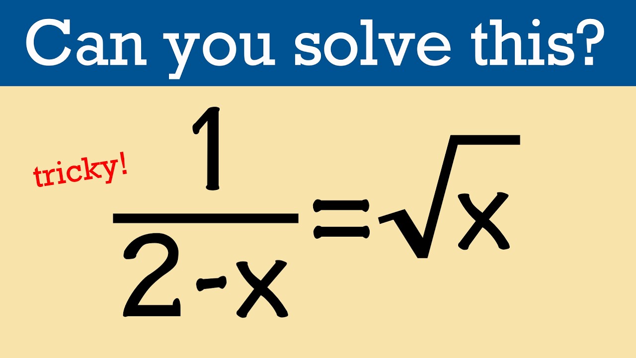 A challenging equation for all precalculus students!