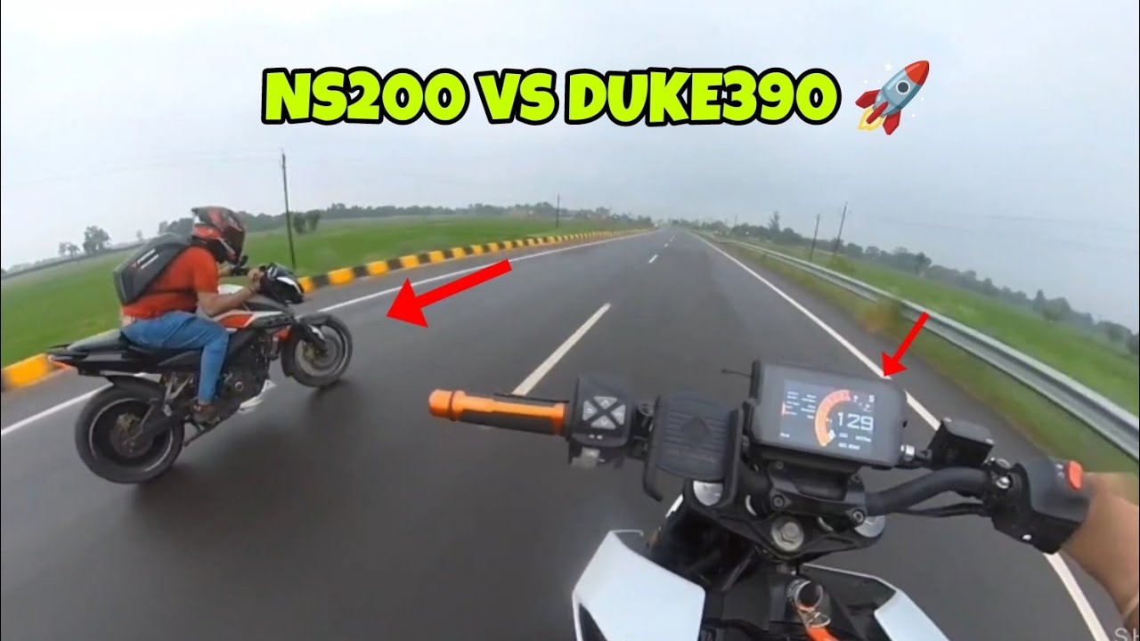 NS200 vs DUKE390 🚀 | Truck AccidenT😱 Highway Battle| Topend | AccidenT😞 |