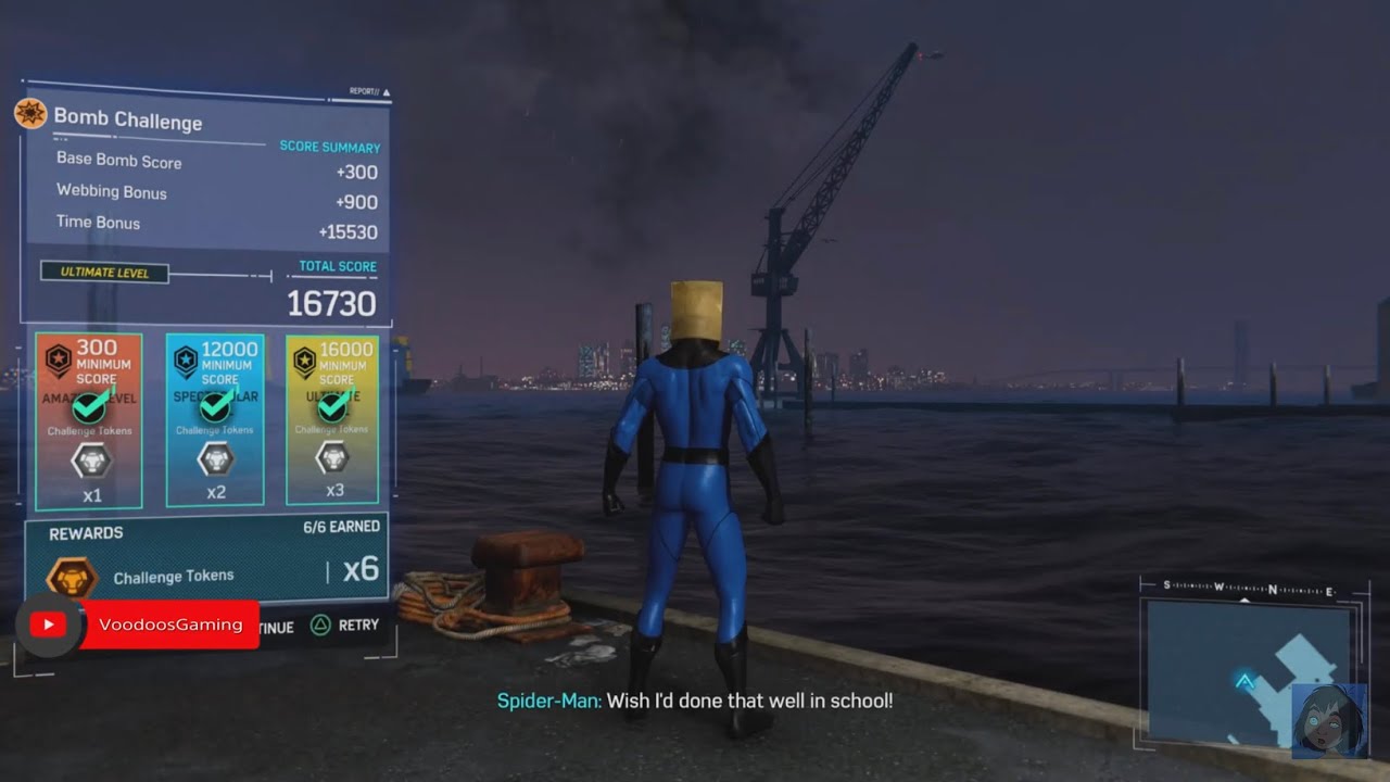 Marvel's Spider-Man - Bomb Challenge (Hell’s Kitchen) Ultimate Level: 16730 Points (No Commentary)