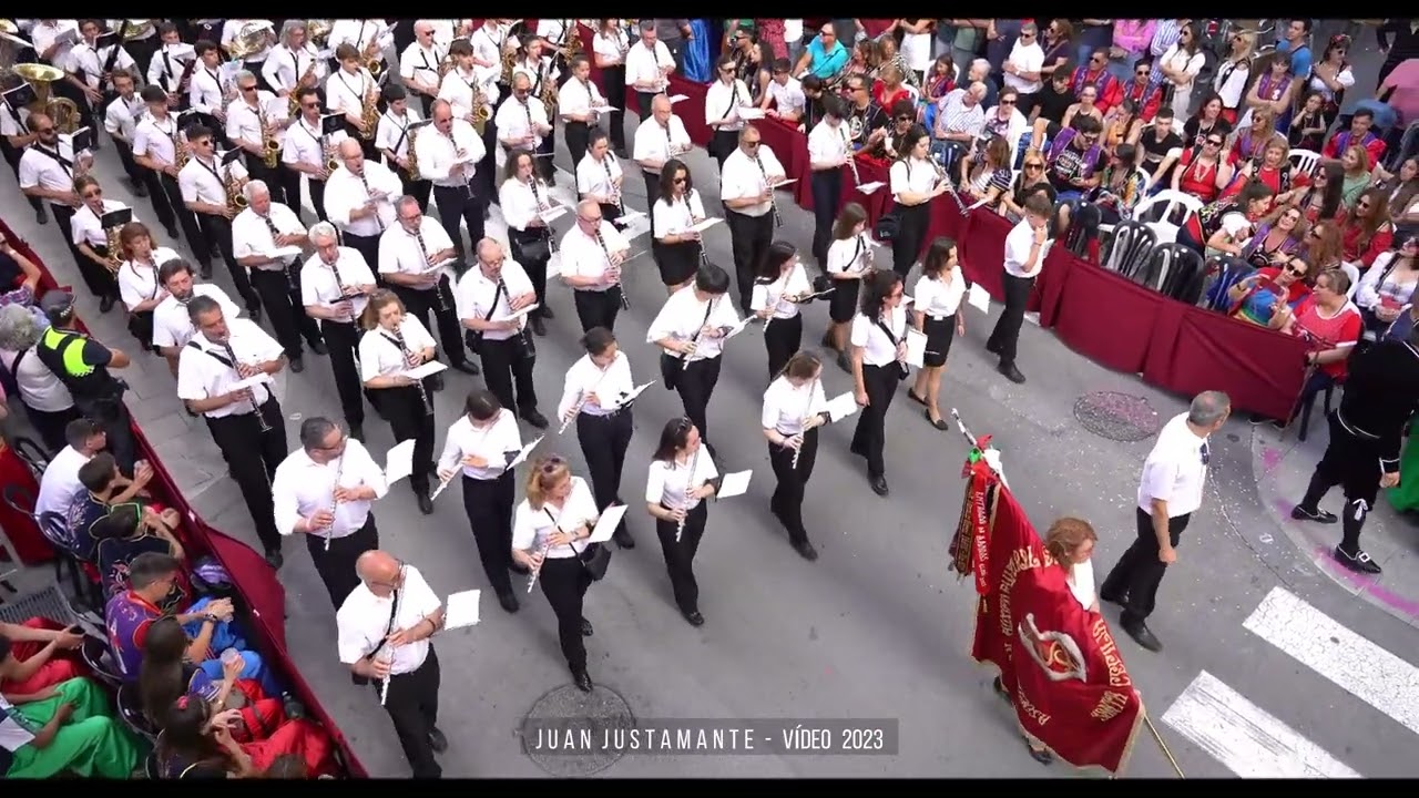 AMCE Santa Cecilia Elda en la entrada mora de este 2023 - Asociación Musical