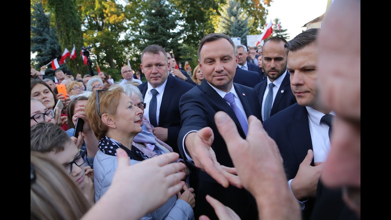 Prezydent w Andrzej Duda w Jezioranach