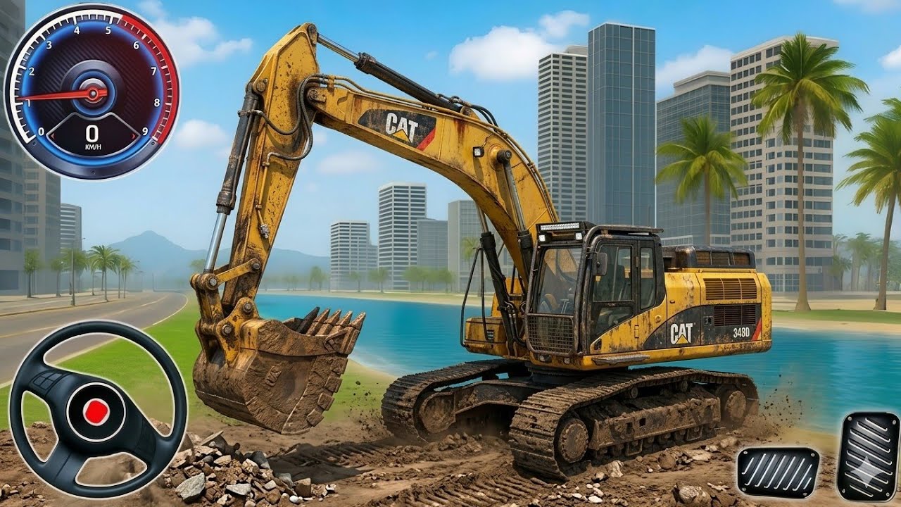👷🏻City Road Construction Simulator 🚧 - Heavy JCB Games 2026 - Android Gameplay