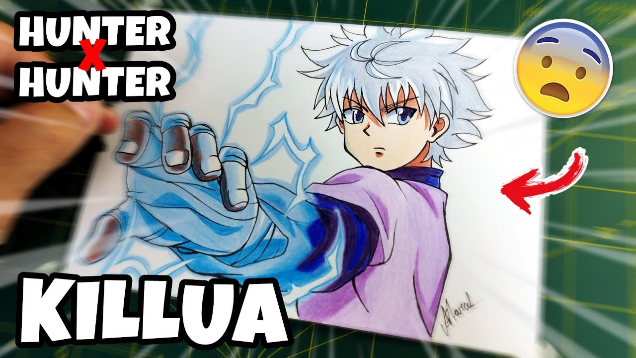 Como desenhar o KILLUA de HUNTER x HUNTER passo a passo #1