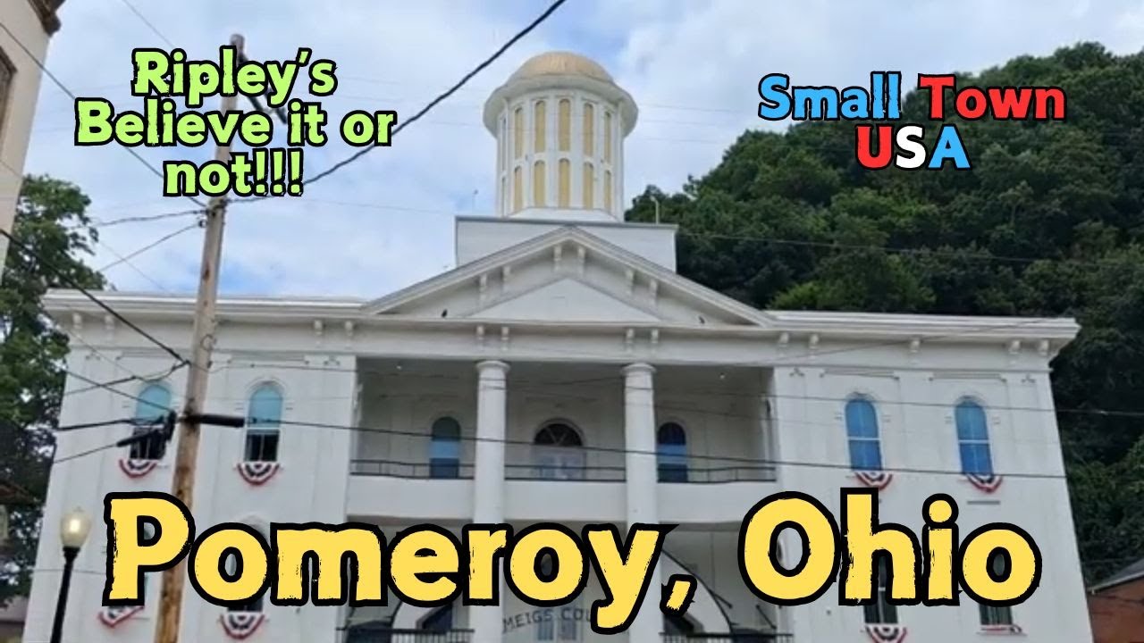 Exploring Small Mining Town Pomeroy, OH: Empty Decaying Houses, Old Buildings, Churches & Courthouse