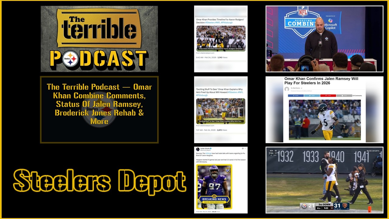The Terrible Podcast — Omar Khan Combine Comments, Status Of Jalen Ramsey, Broderick Jones Rehab