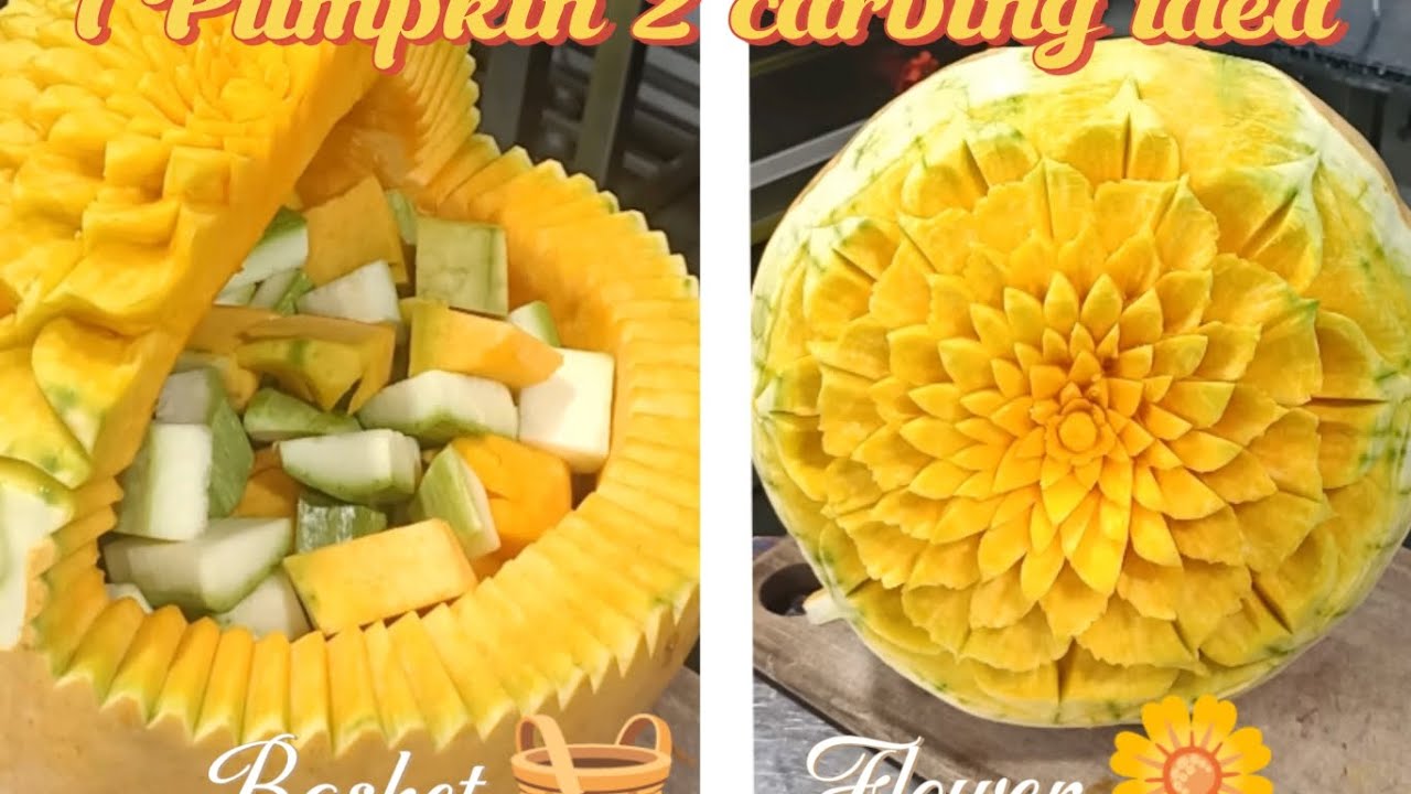Pumpkin Carving | (official carving video) | 1 Pumpkin 2 carving idea's .