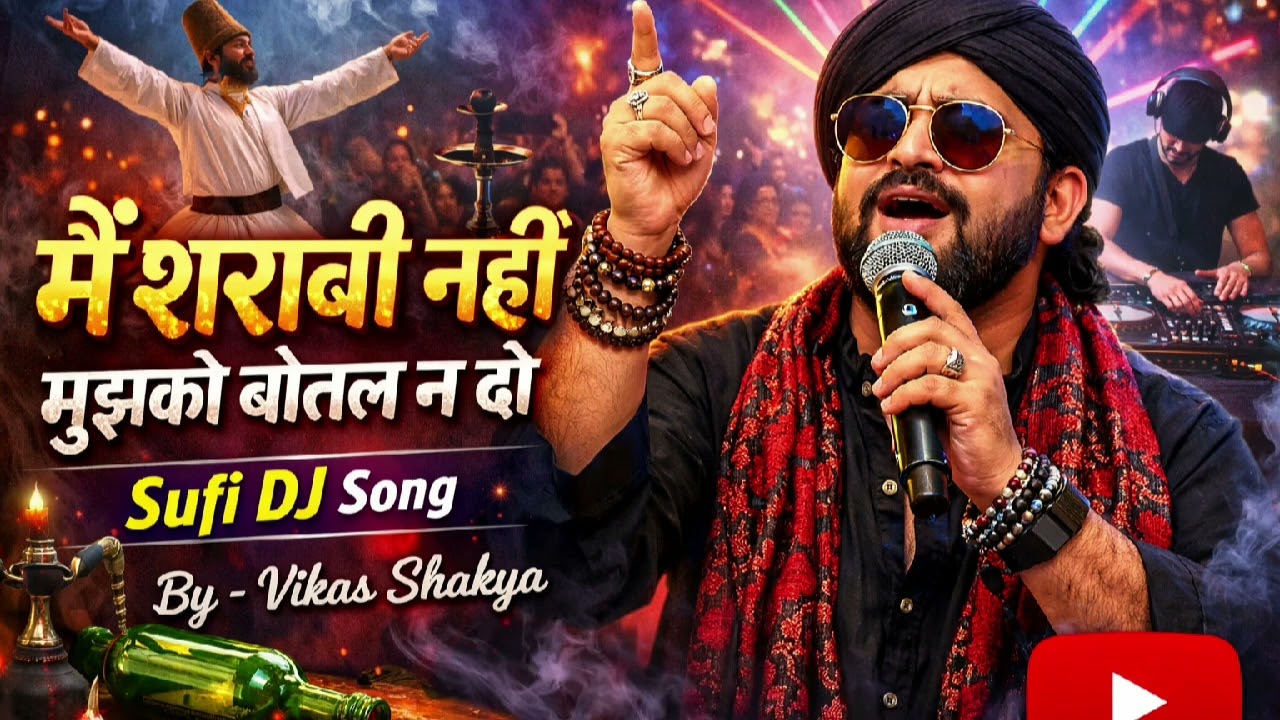मैं शराबी नहीं मुझे बोतल ना दो 🍷 | Sufi DJ Remix 2026 | Vikas Shakya🥰🥰