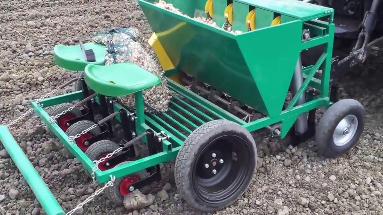 Garmach 4 row chain garlic onion saffron planter AGP-4R  tractor mounted Australia