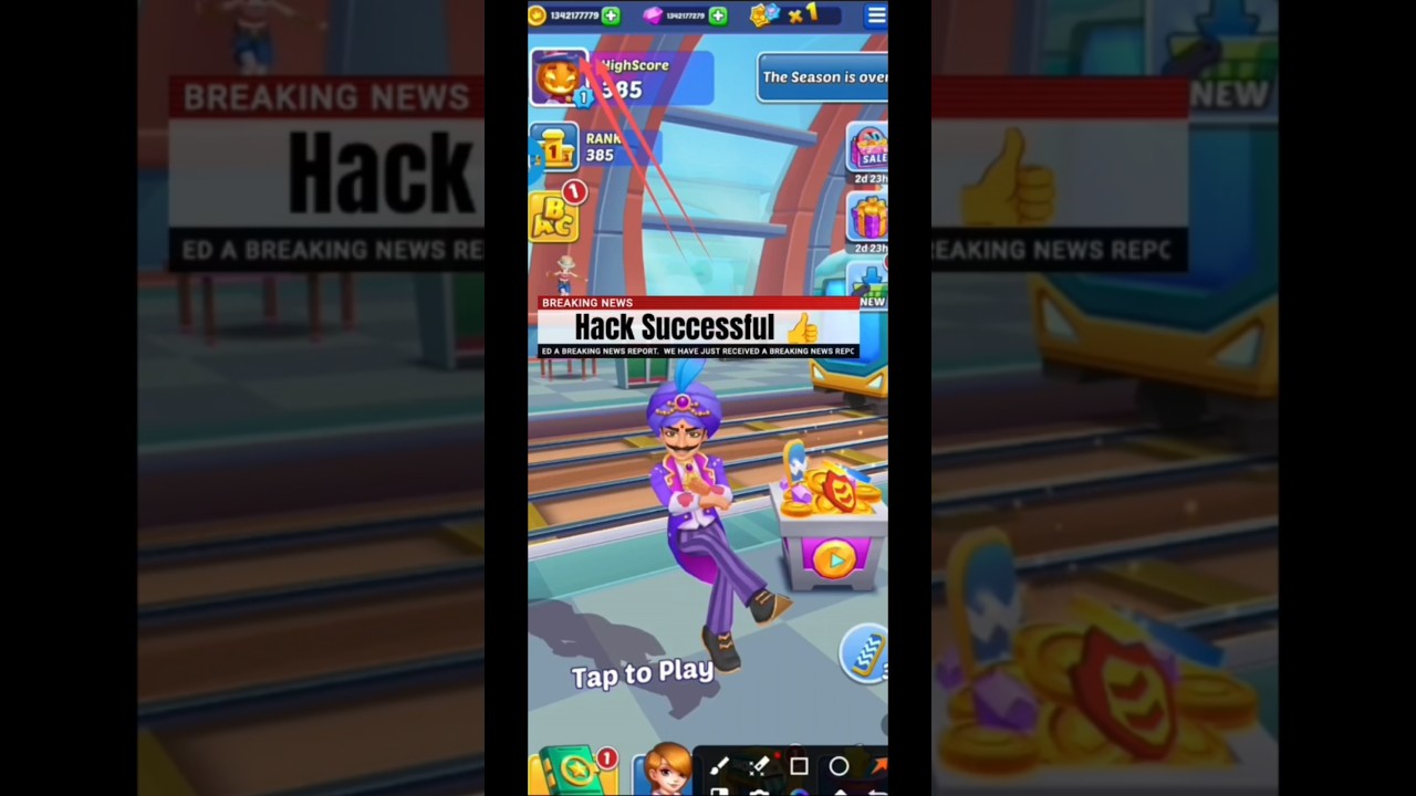 Subway Princess Runner Game Ko Hack Kaise Kre 😲 | Unlimited free Coins #viralshorts #foryoupage