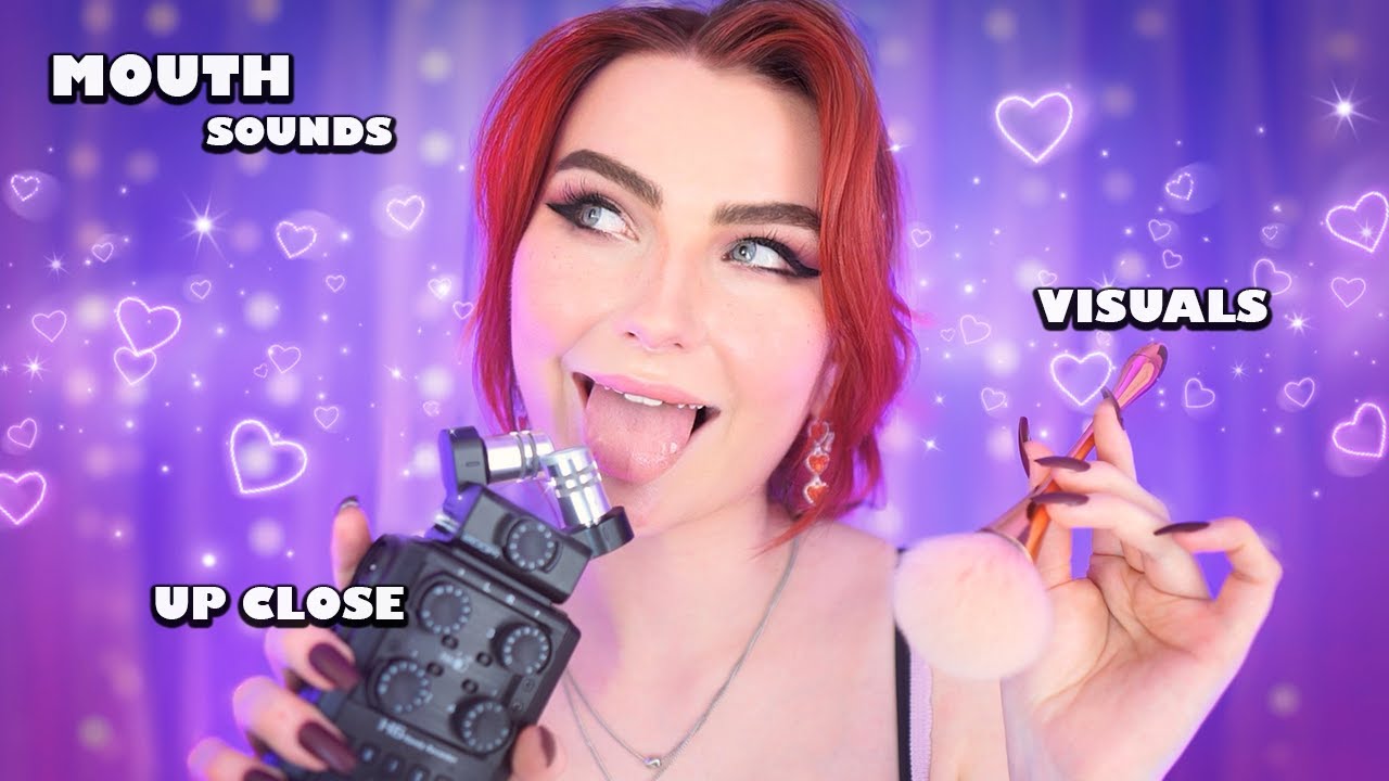 ASMR Fast & Aggressive Mouth Sounds w/ Visuals (Hand Movements, Camera Brushing, Face Touching+)