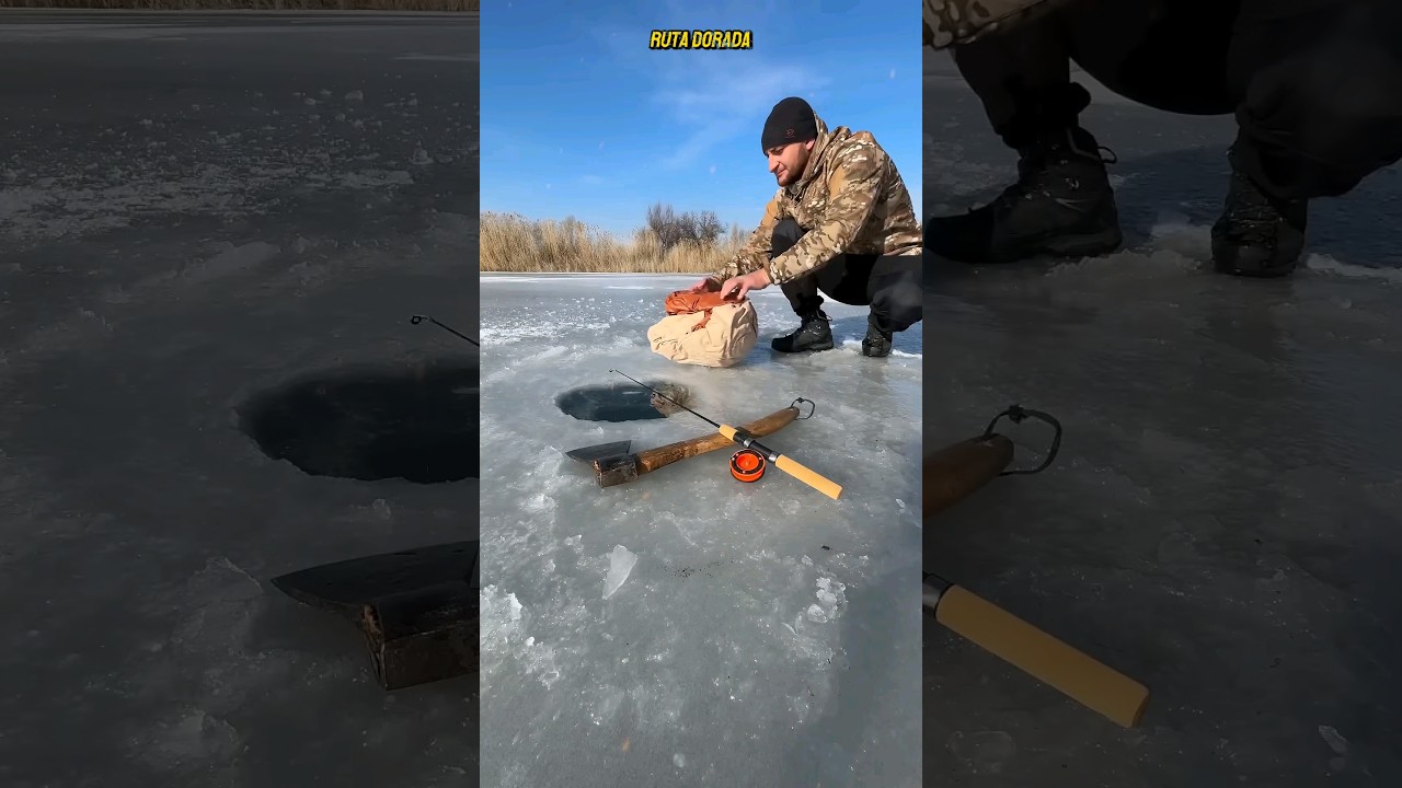 &iexcl;ESTE HOMBRE VA A PESCAR EN UN LAGO CONGELADO Y LO QUE ENCUENTRA BAJO EL HIELO TE DEJAR&Aacute; HAMBRIENTO!