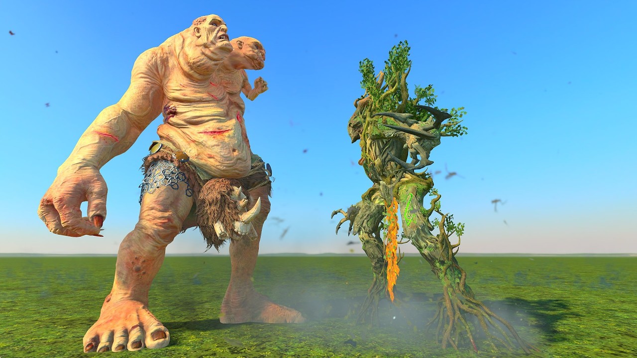 Curs'd Ettin VS Treeman - Tides of Torment DLC | Total War Warhammer 3