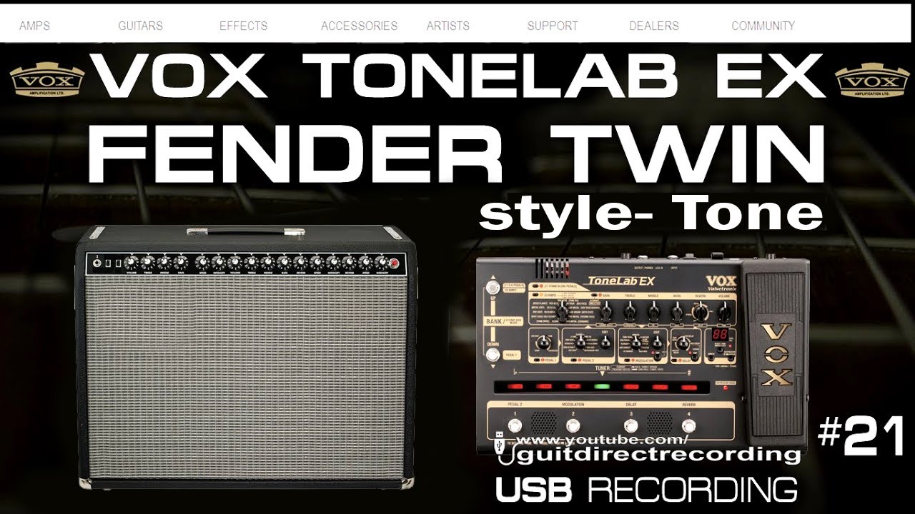 VOX TONELAB EX CLEAN SOUND for Direct PA use or Direct Recording Som Limpo