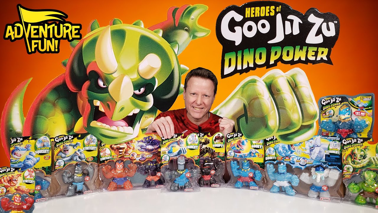 12 Heroes of Goo Jit Zu Dino Power Including Ultra Rare “Braxor” Adventure Fun Toy review by Dad!