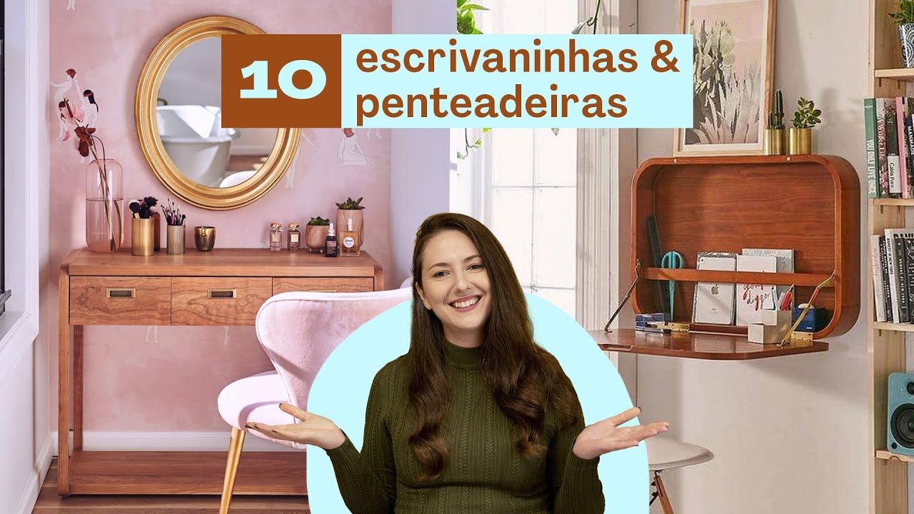 10 Escrivaninhas e Penteadeiras BARATAS e FÁCEIS DE FAZER