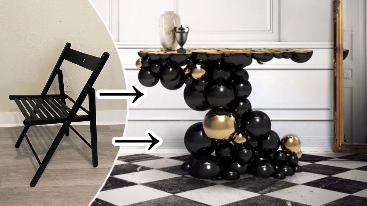 SEE HOW I TURNED THIS CHAIR INTO A TABLE| 2021 HOME DECOR TREND USING CHAIRS|