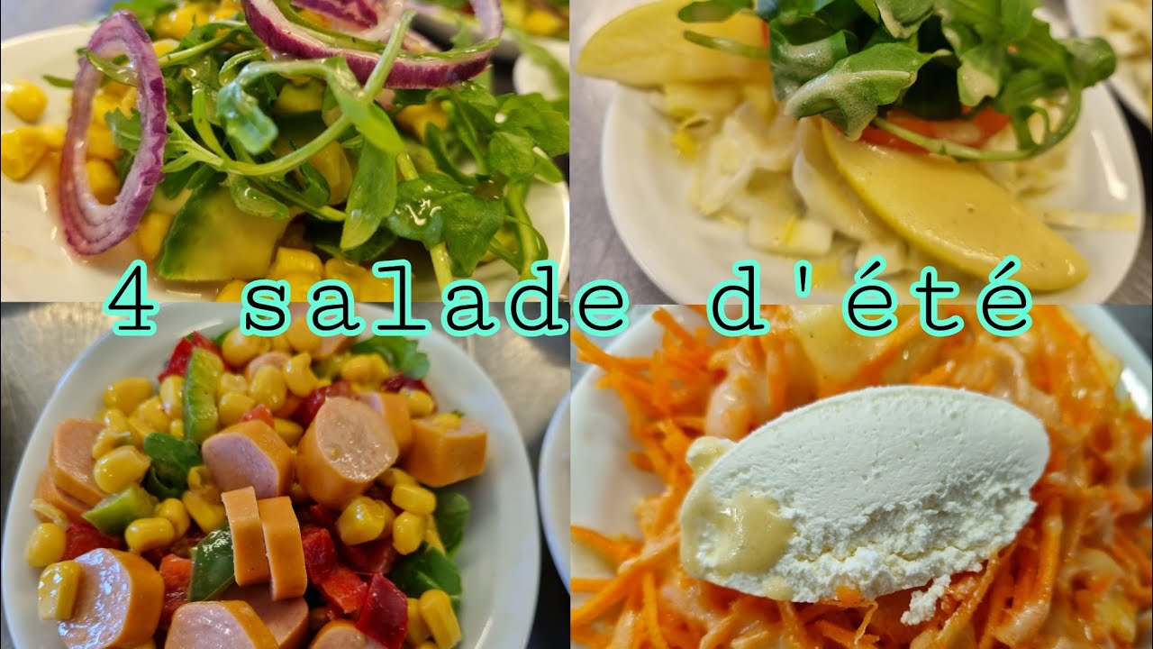 4 سلطات متنوعة صيفية شلاضة روعة  salade d'été avec chef hicham