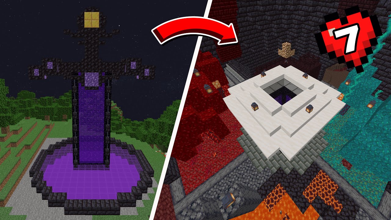 Portal Espada Y Nether Hub - Survival Técnico