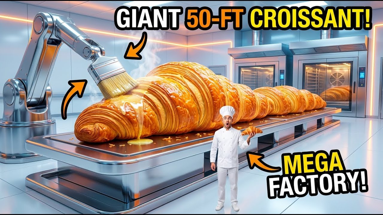 Inside a Croissant Mega Factory | From Raw Dough to Flaky Golden Croissants