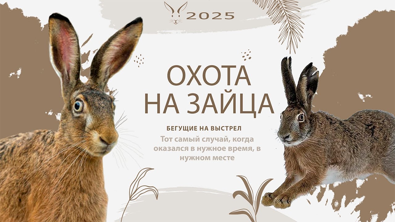 НАБЕГАЮЩИЕ ЗАЙЦЫ. Охота на зайца - русака 2025
