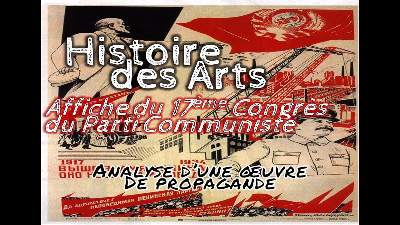 Affiche de propagande du 17ème Congrès du Parti communiste de 1934