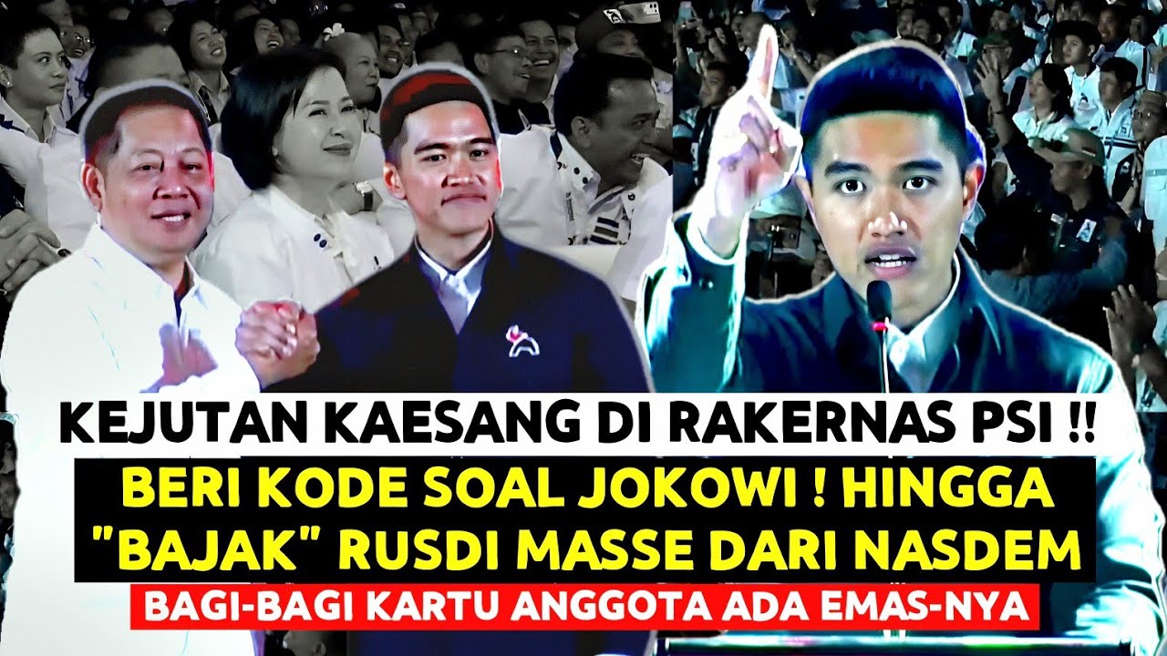 Buka Rakernas PSI ! Kaesang Singgung Jokowi Hingga "Bajak" Lagi Tokoh Nasdem Sulsel Rusdi Masse !