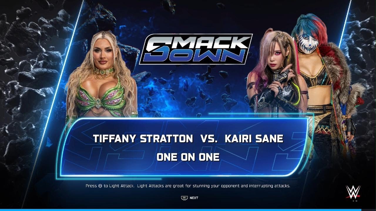 WWE 2K25 Tiffany Stratton Vs. Kairi Sane - WWE Smackdown 2/27/26
