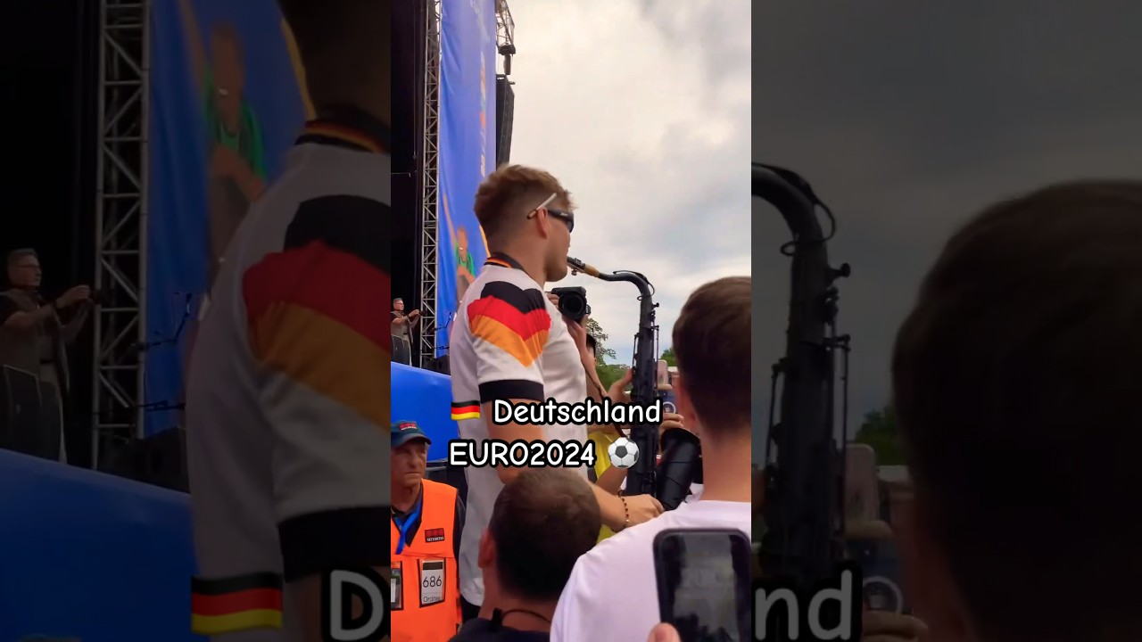 Dieser Mann mit dem Saxophon und dem Fu&szlig;ball hat ganz Deutschland vereint #euro2024 #saxophone