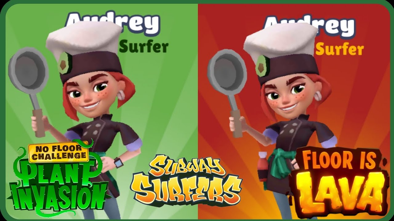 SUBWAY SURFERS (NO FLOOR) AUDREY - PLANT INVASION VS FLOOR IS LAVA